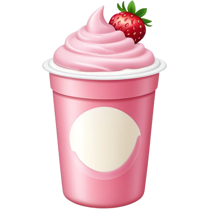 strawberry yogurt cup emoji