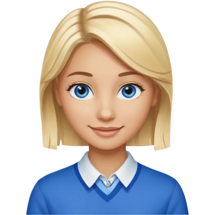 preppy, aesthetic, trendy, tan, blue eyes, teen girl, blonde highlights, sexy emoji