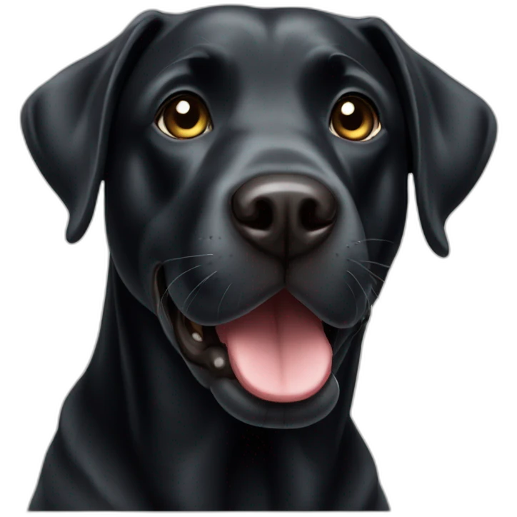 Black labrador emoji