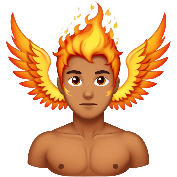 One person with Burning wings  emoji