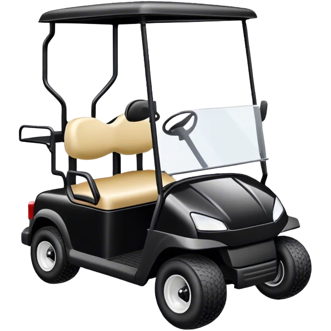 Black golf cart emoji