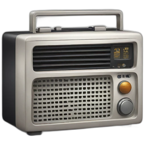 radio with missing mouth emoji