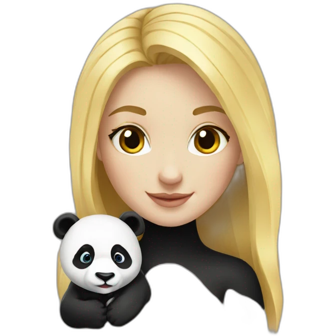 Blondeavec panda emoji