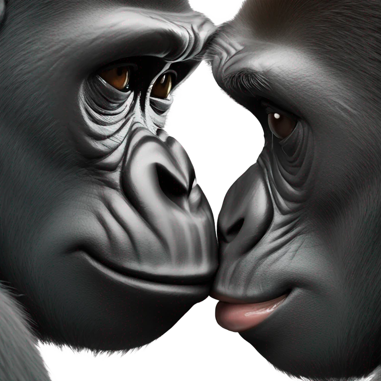 Gorilla kisses emoji
