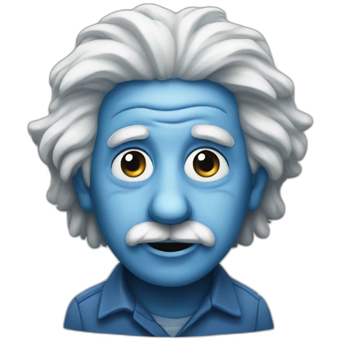 Blue einstein emoji