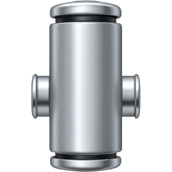 small metallic connector pin front view. emoji