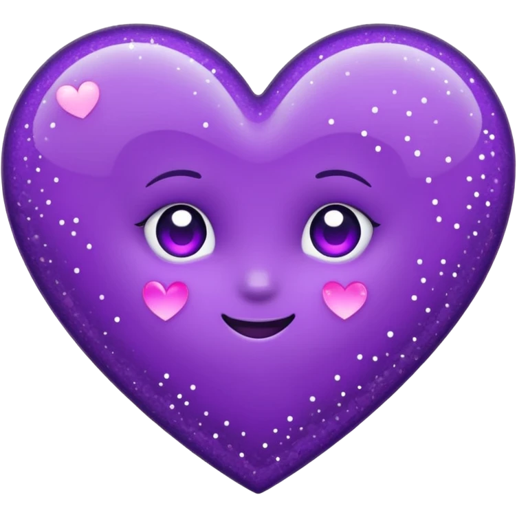 purple heart, minimalist, glitter, cute, simple, dark purple emoji
