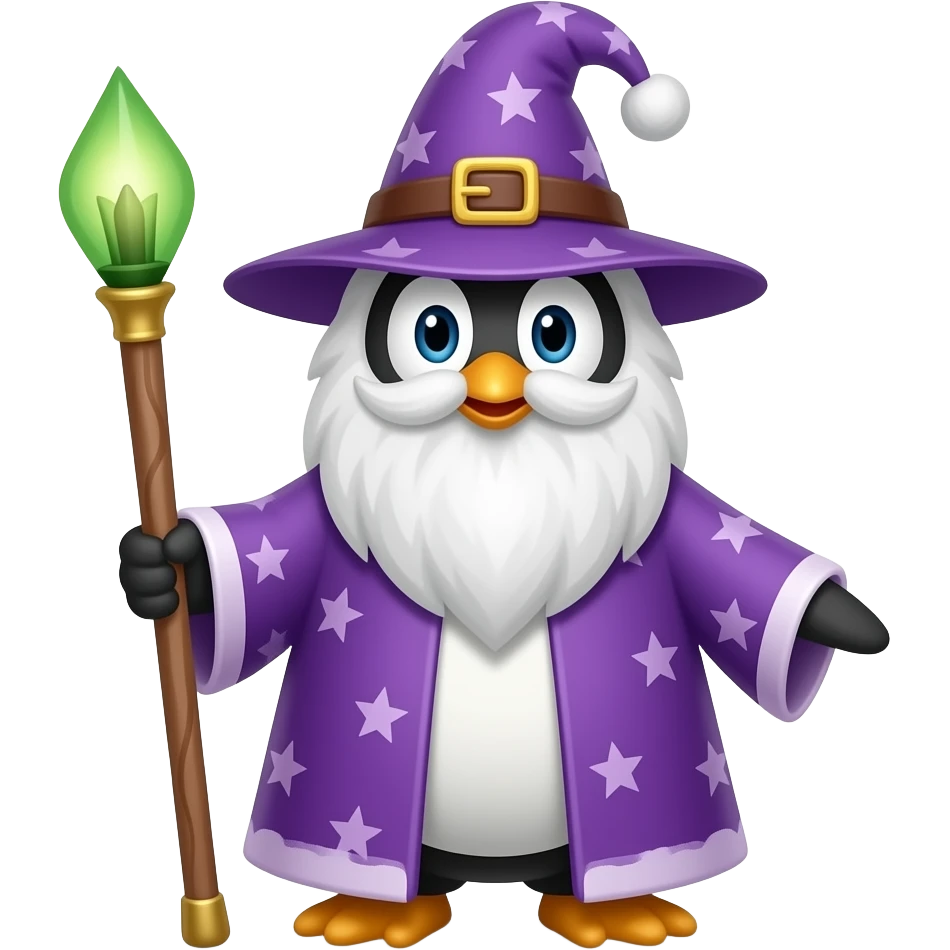 Penguin Wizard emoji