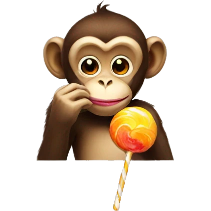 Monkey eating a lollipop  emoji