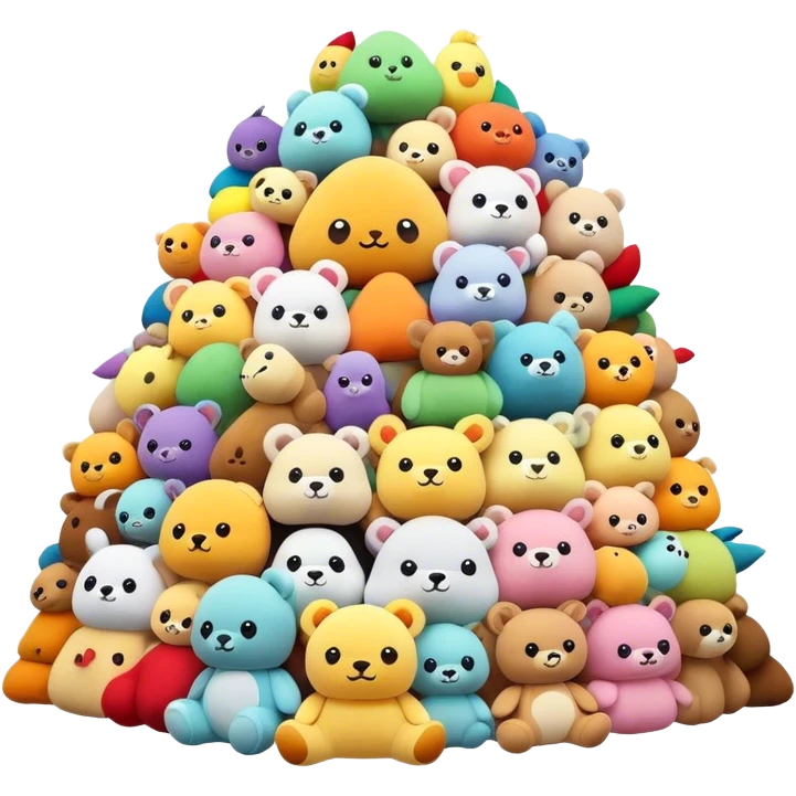 millions of toy plushies emoji