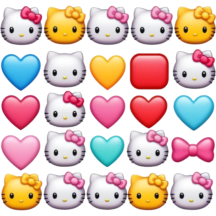 hello kitty stickers  emoji