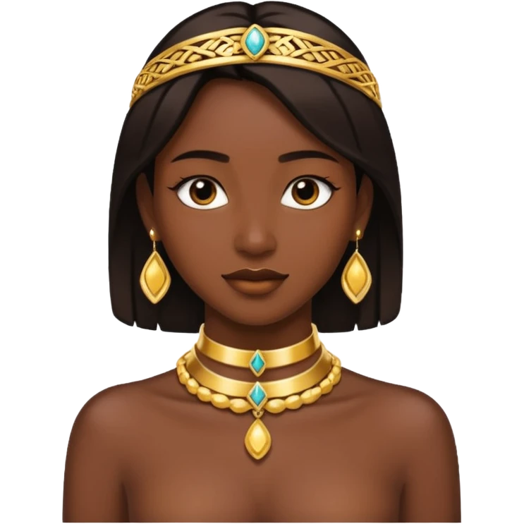 Neck traditional gold choker and gold bangel emoji