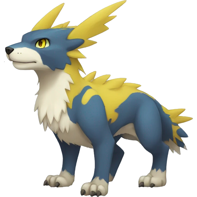 cute cool edgy Digimon-Fakemon-animal with cool markings full body emoji