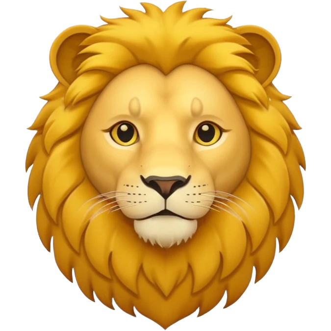 lion flat design, no shadowing emoji