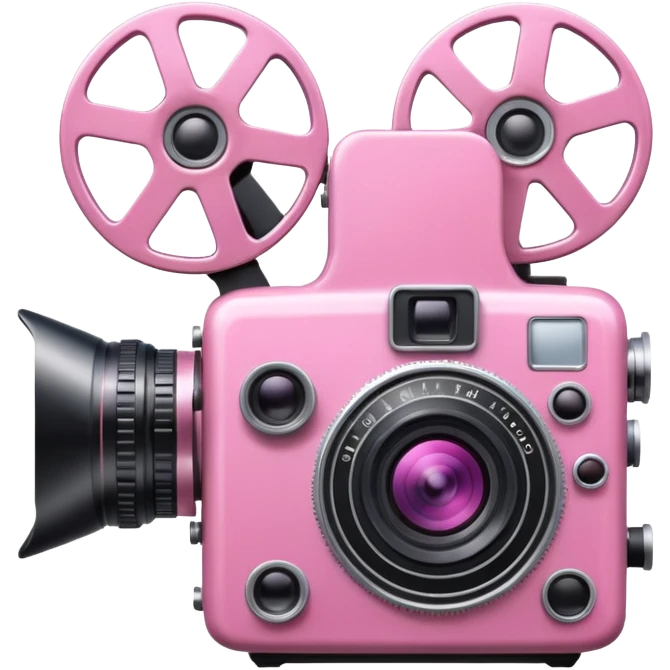 Pink cinema camera emoji