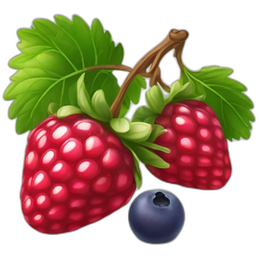 Fraise framboise myrtille emoji