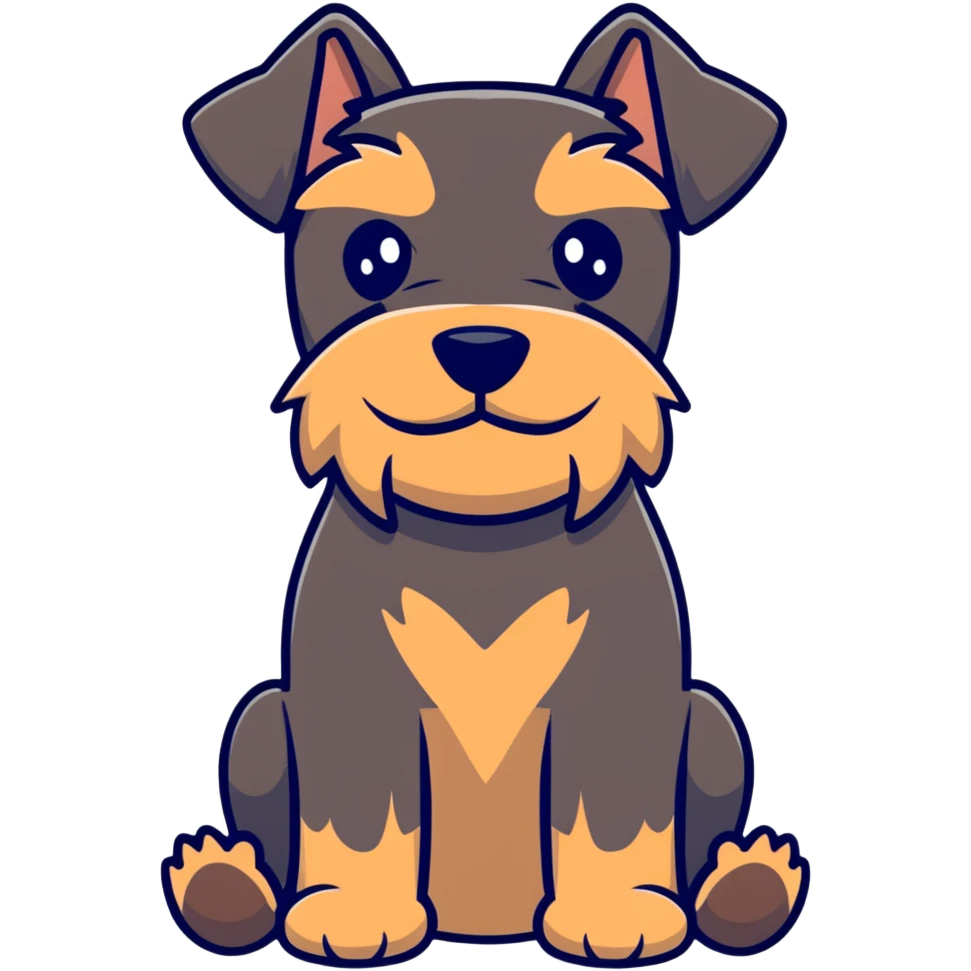 brown schnauzer dog sitting emoji