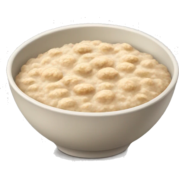 A bowl of oatmeal  emoji
