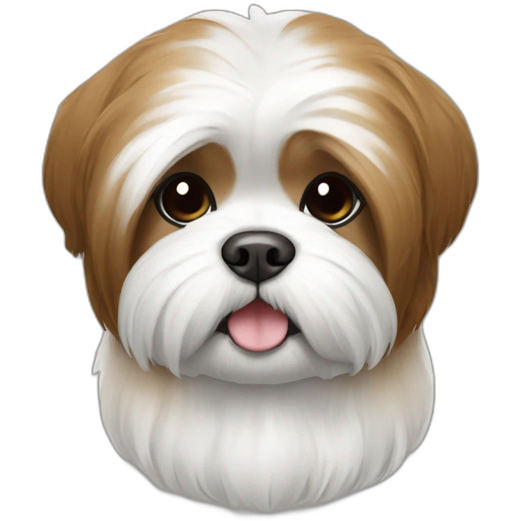 Lhassa apso marron et blanc  emoji