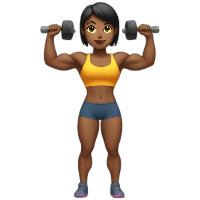 body builder girl shape emoji
