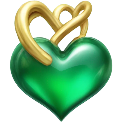 Emerald green heart emoji