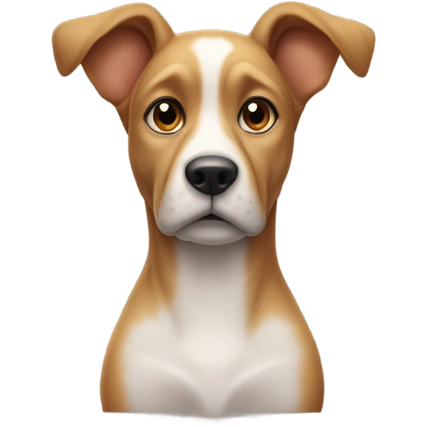 Dog attempting to communicate emoji