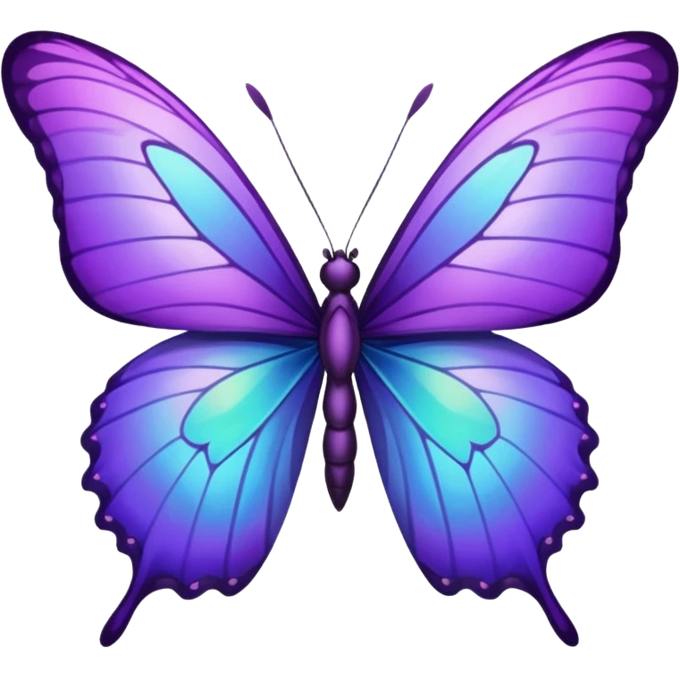 Purple butterfly with sharp ends on each wing emoji