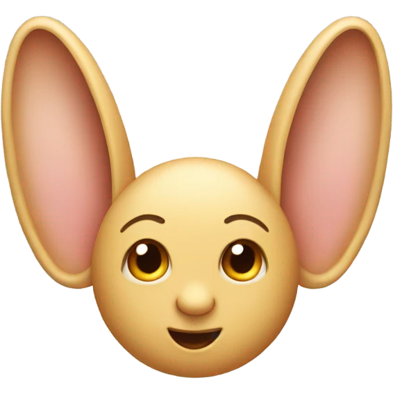 one giant ear one little ear emoji