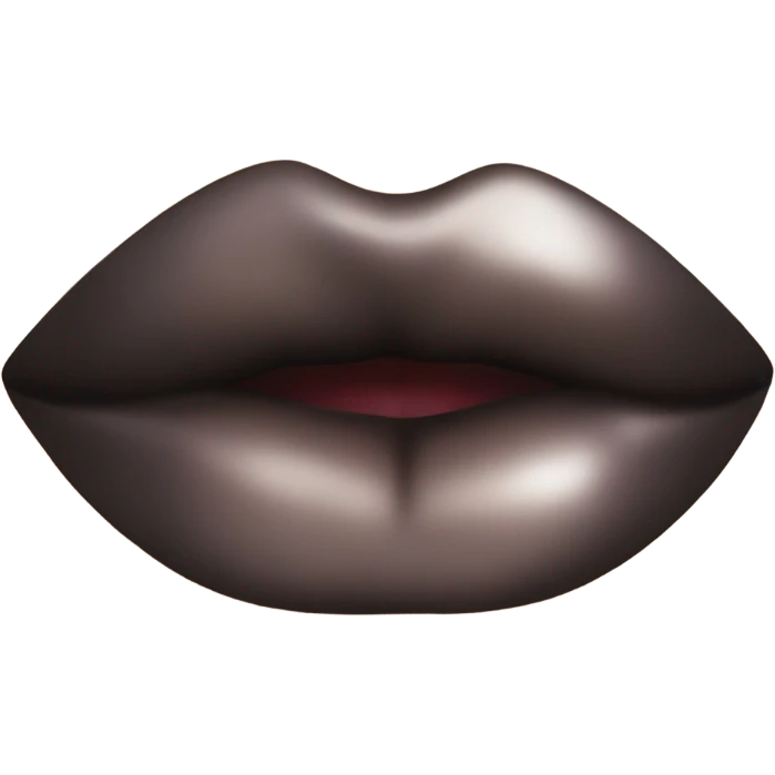 Black kiss lips emoji