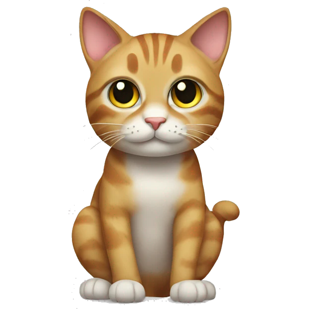 cat that says hello by his leg emoji