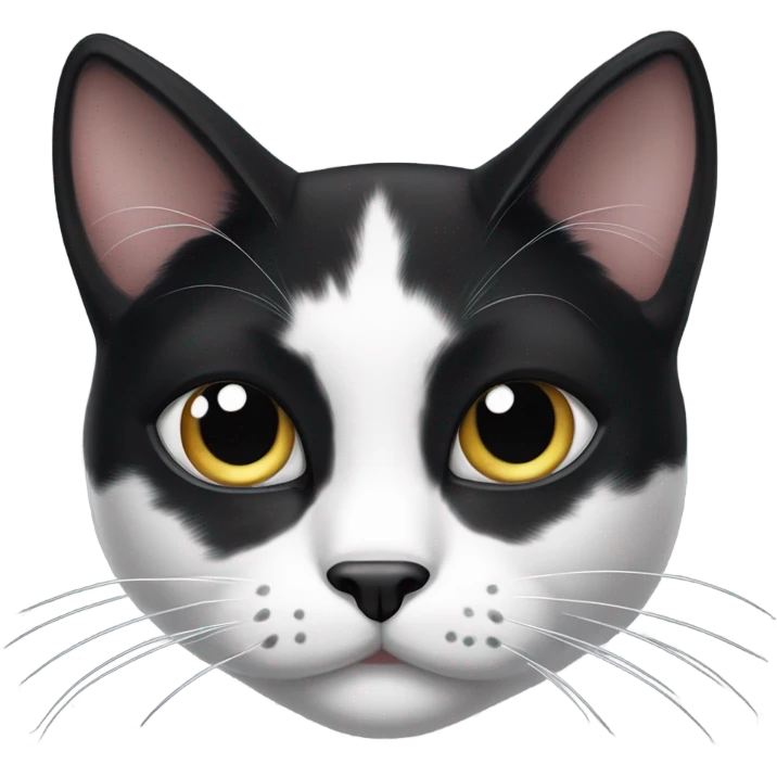 black and white cat emoji