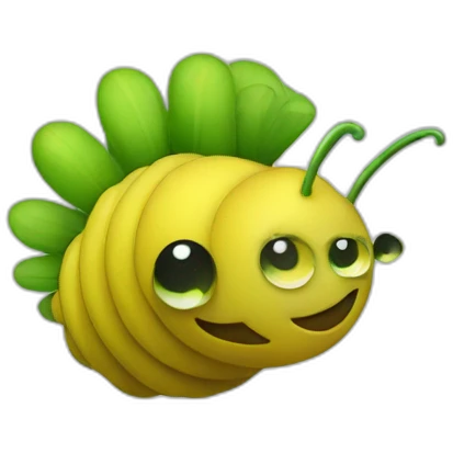 Clubbing caterpillar emoji