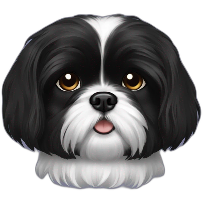 Black shih tzu  emoji