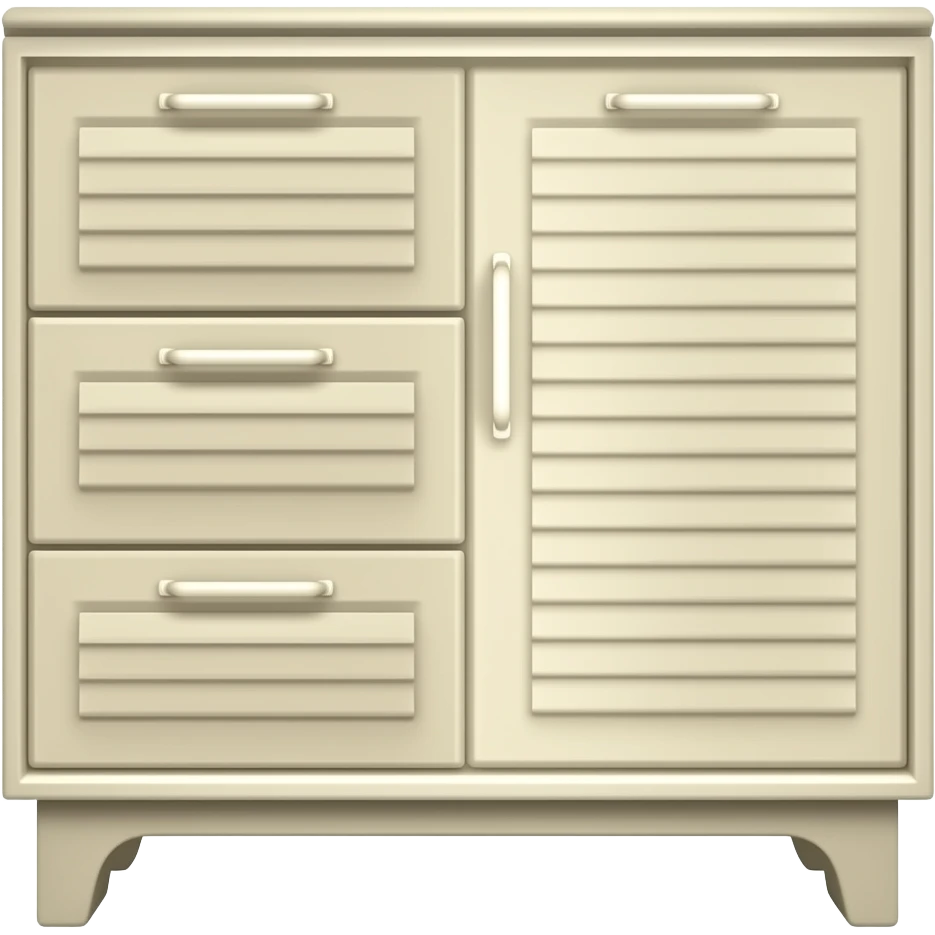 shoes cabinet cream color emoji