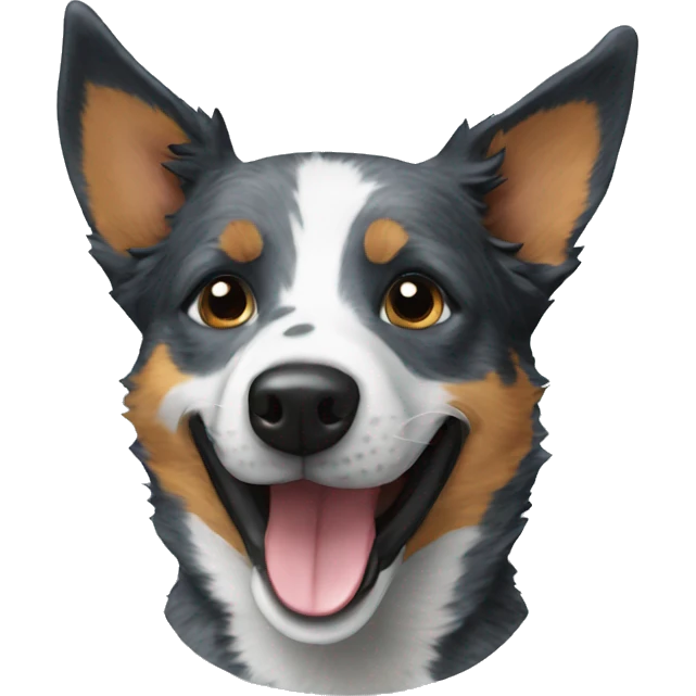 Blue heeler smile emoji