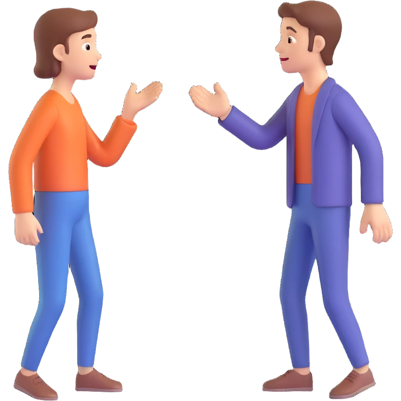 two people acting emoji