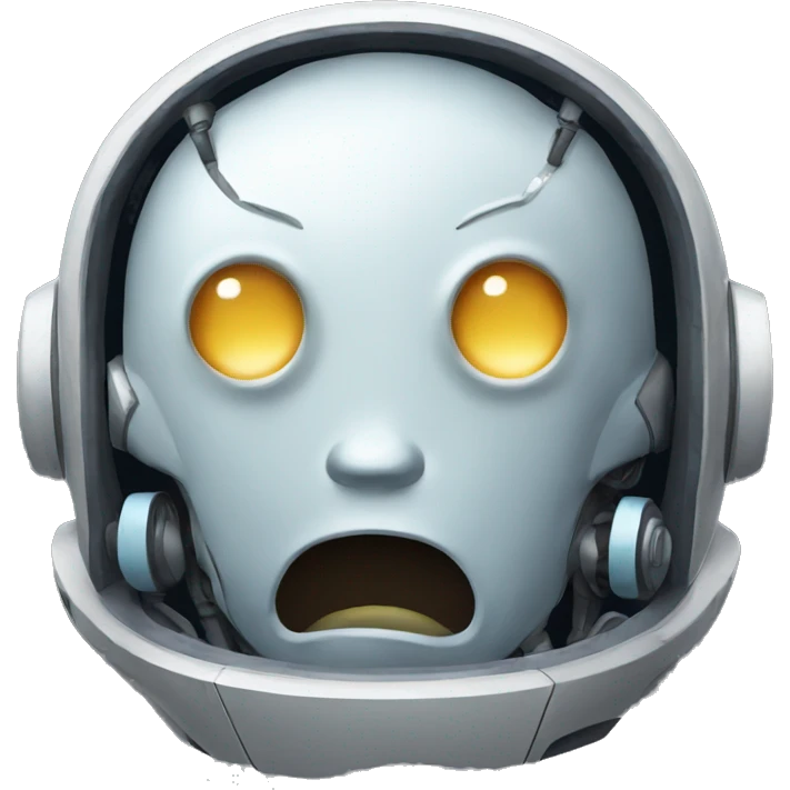 Interstellar robot cry emoji