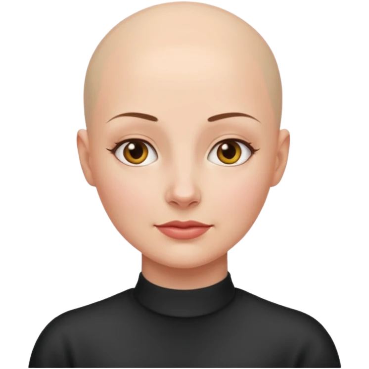 bald woman emoji