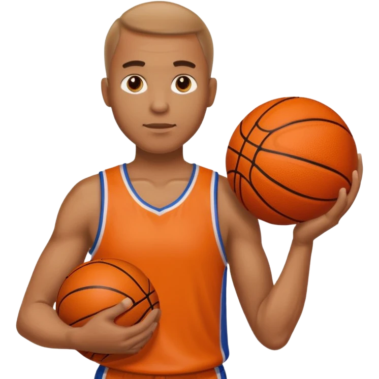 k man holding basketball ball emoji