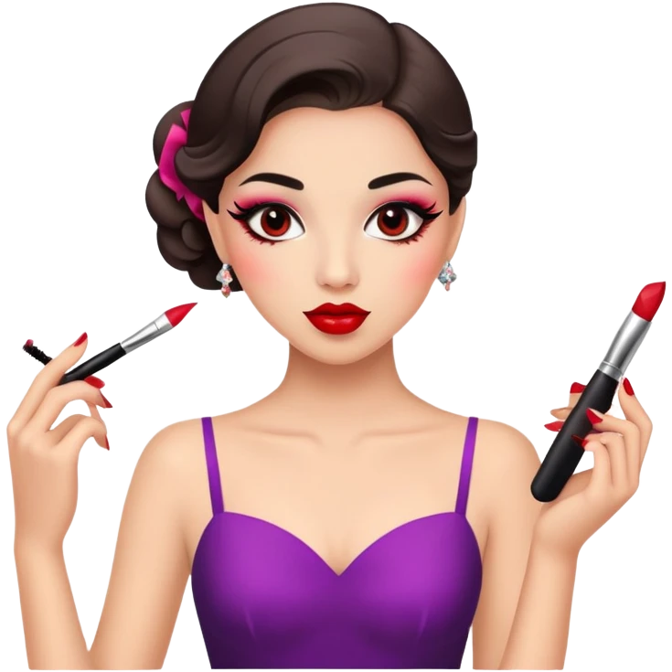 Ballroom danse girl do makeup  emoji