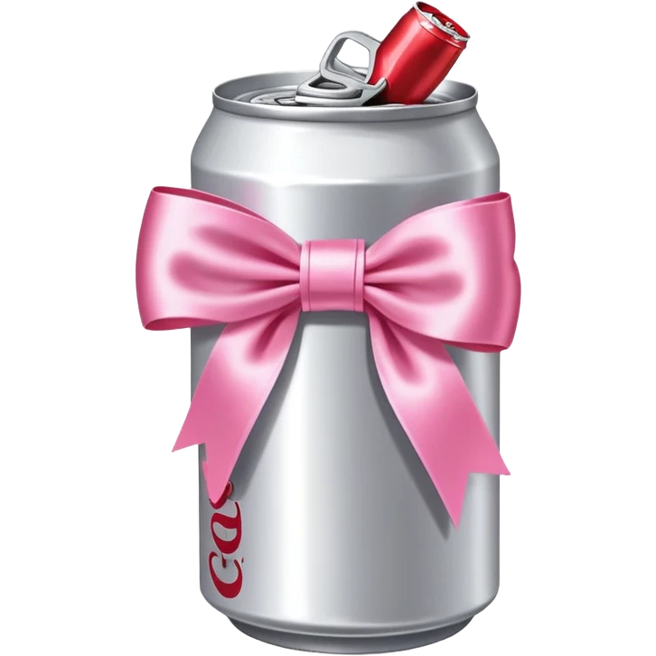 Pink Diet Coke can with pink bow emoji