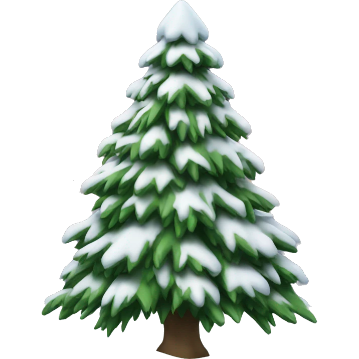 Christmas tree with snow  emoji