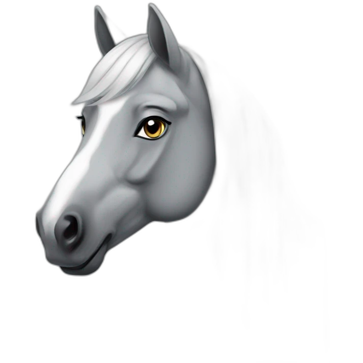 horse arabian grey emoji