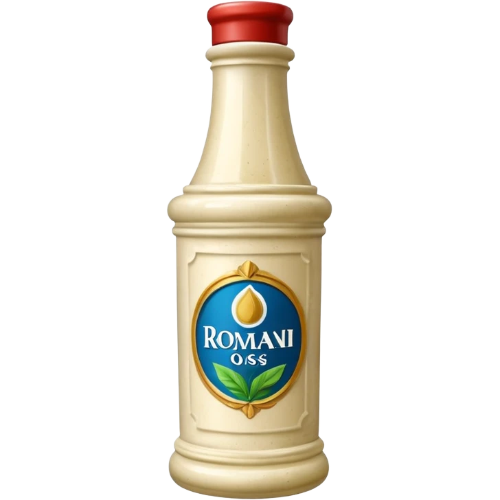 Creamy salad dressing in a bottle roman pillar emoji