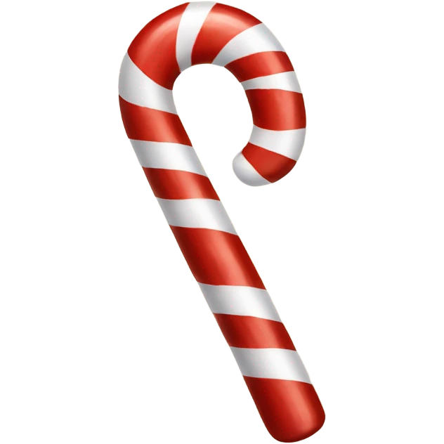 Anthropomorphic candy cane emoji