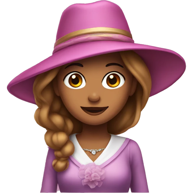 a princess wearing a hat emoji