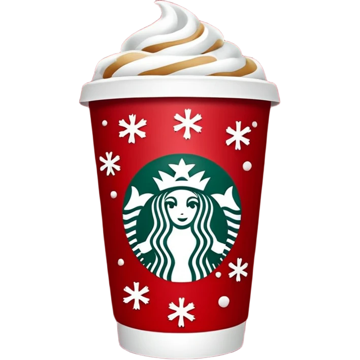  Christmas Starbucks coffee emoji