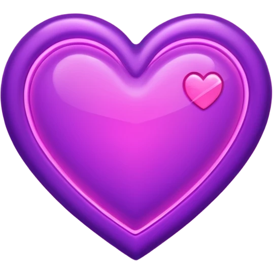 purple heart with a neon glow emoji