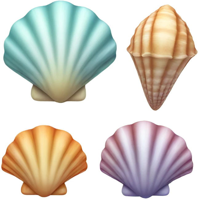 Cute sea shells emoji