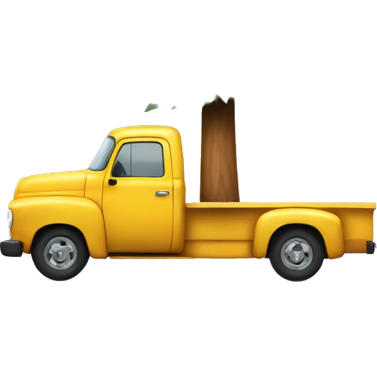 Pine tree in truck emoji